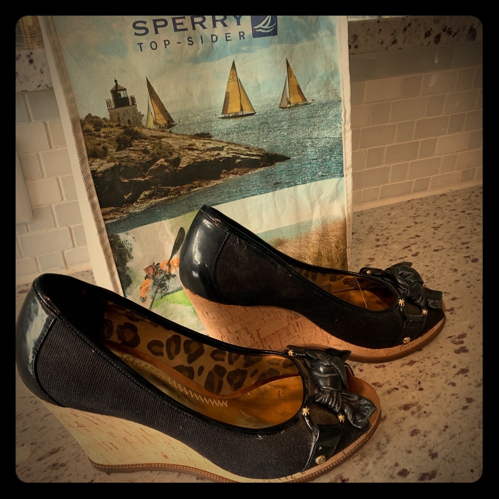 ❤️Sperry Peep Toe Wedges!